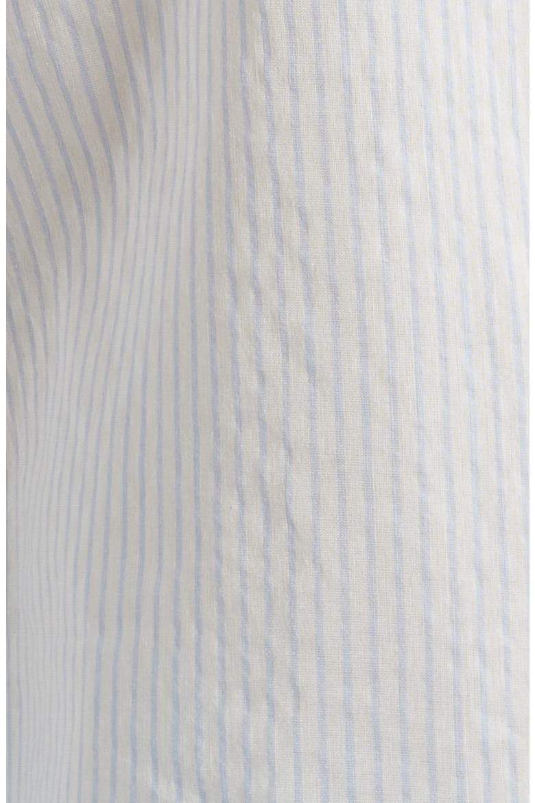 Stripe Cotton & Silk Button-Up Shirt, Alternate, color, LIGHT CHAMBRAY MULTI