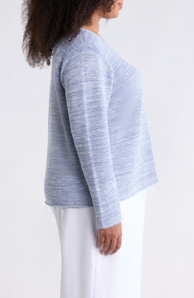 Eileen Fisher Crewneck Organic Linen & Organic Cotton Sweater, Alternate, color, Haze