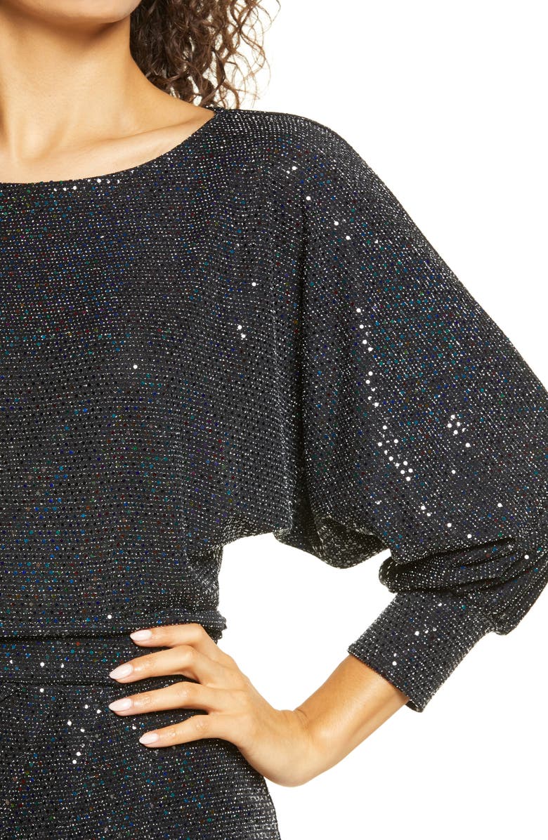 Fraiche by J Metallic Dot Cocktail Minidress, Alternate, color,