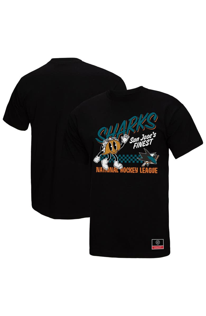 Mitchell & Ness Men's Mitchell & Ness Black San Jose Sharks Local Food T-Shirt, Main, color, 
