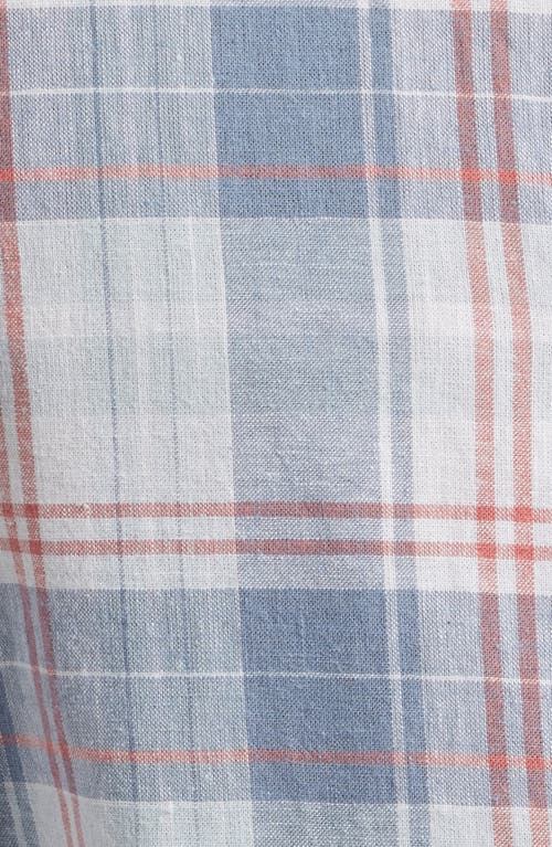 Rails Clyde Printed Button Front Shirt In Legacy Blue Crimson
