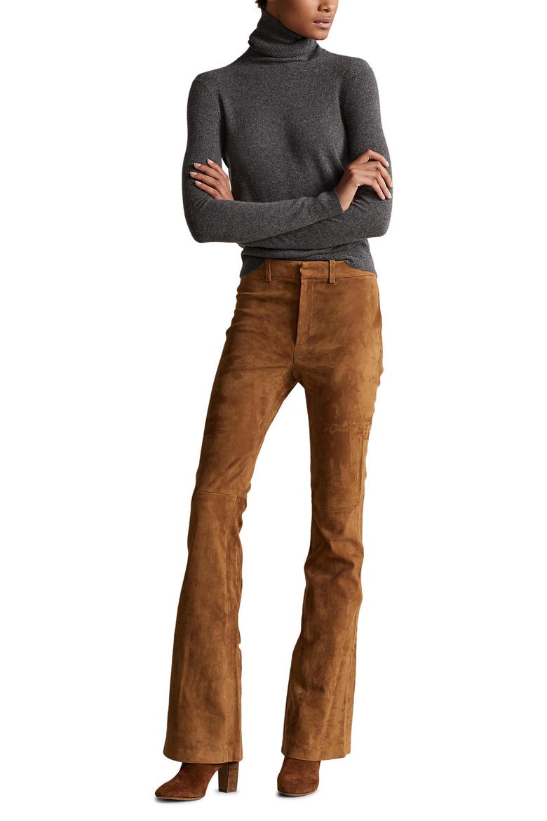 Turtleneck Cashmere Sweater, Alternate, color, STADIUM GREY HEATHER