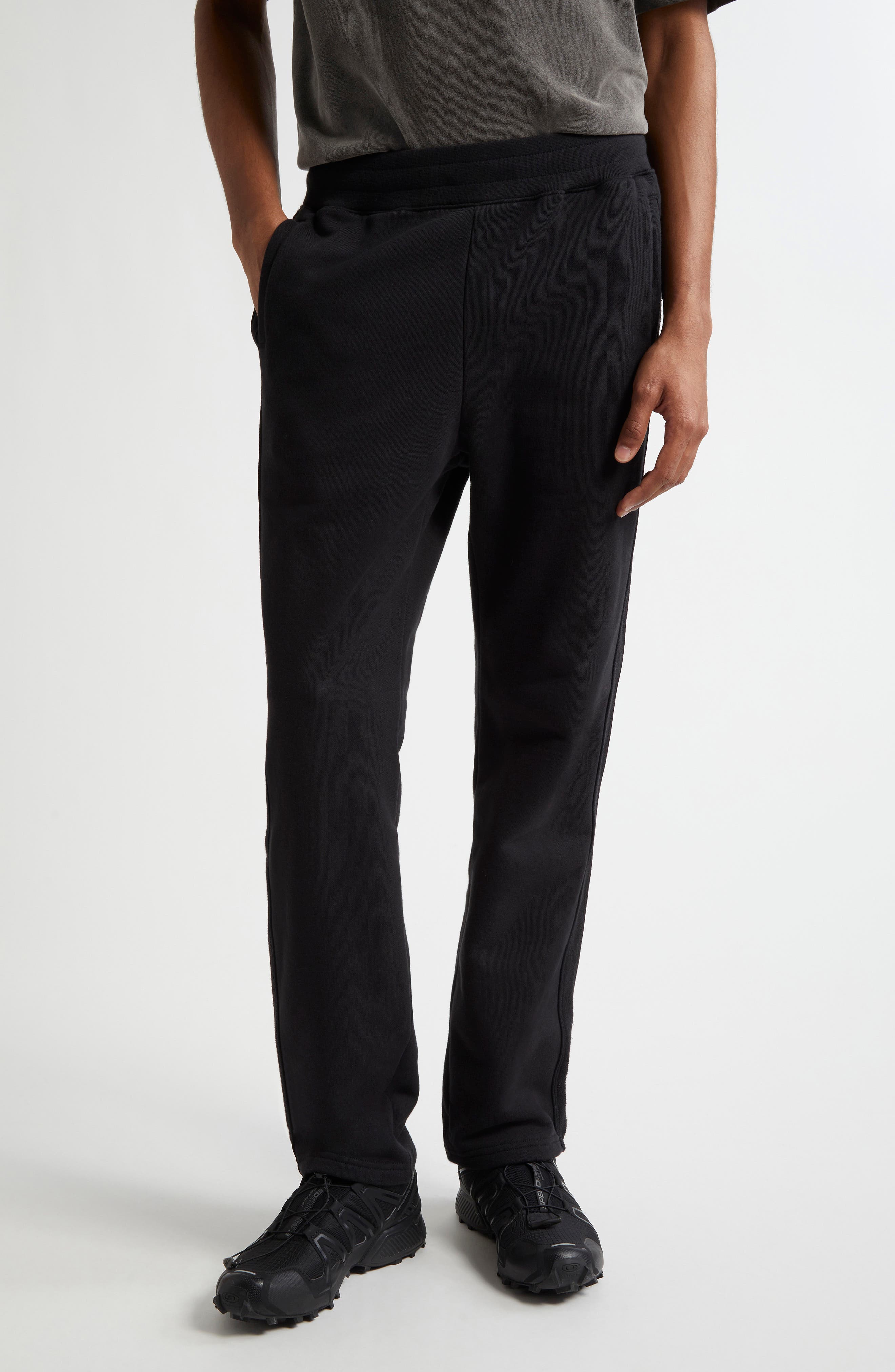 John Elliott Track Cotton Sweatpants in Black 