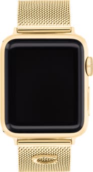 COACH 20mm Goldtone Stainless Steel Mesh Apple Watch® Watchband