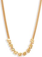Nordstrom Cubic Zirconia Ridged Frontal Necklace