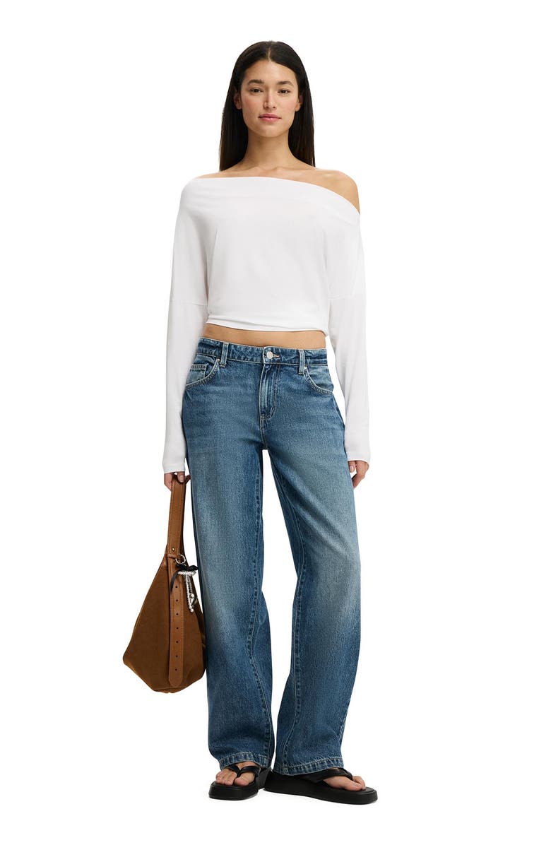 Cotton On Women's Peyton Off Shoulder Long Sleeve, Alternate, color, White