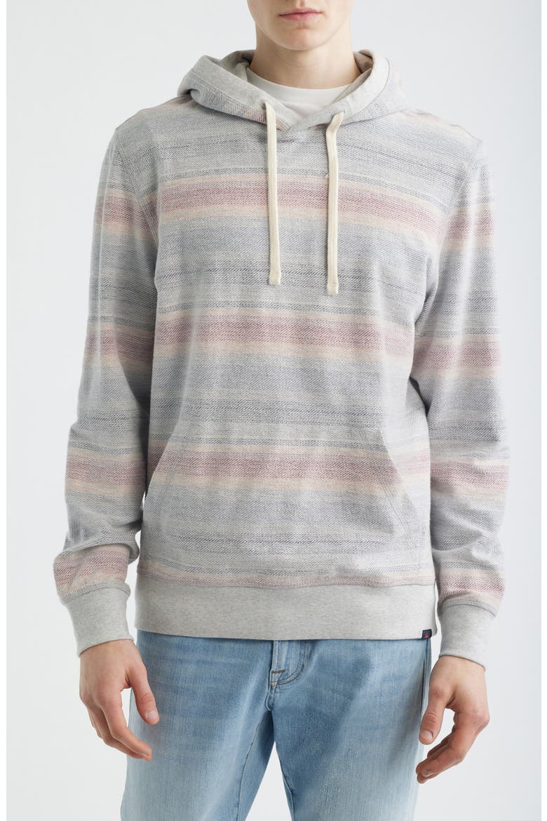 Byron Bay Print Stripe Cotton Hoodie, Main, color, MIDNIGHT VINEYARD