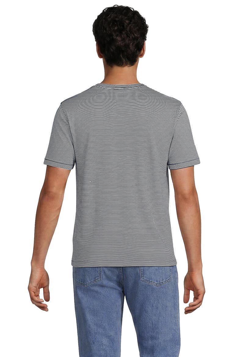 Short Sleeve Cotton Supima Tee, Alternate, color, Radiant Navy Micro Stripe