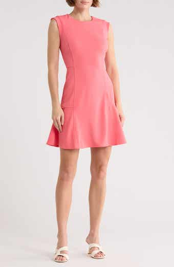 Vince Camuto Scuba Crepe Fit & Flare Dress