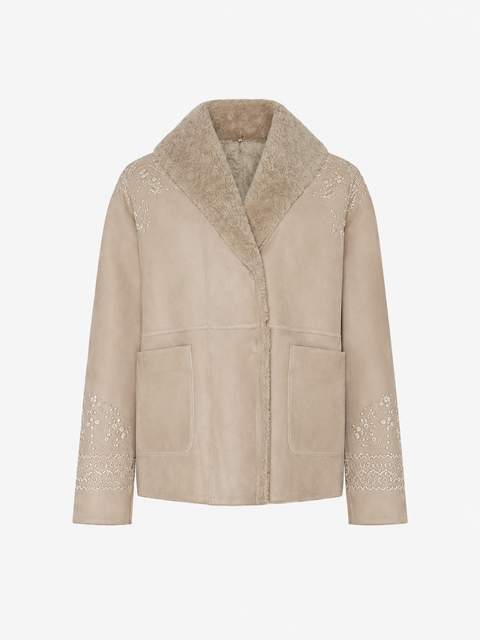 Ilda Beige Shearling Coat