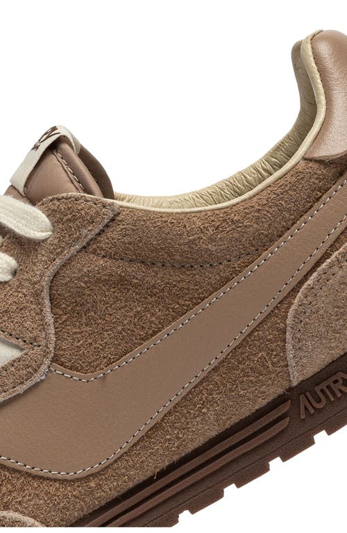 Autry Windspin Tonal Sneakers In Suede And Leather In Brown