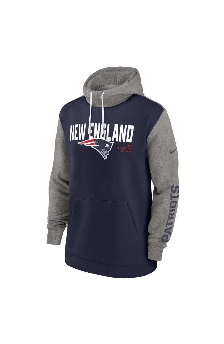 Nike Men's Nike Navy New England Patriots Fashion Color Block Pullover Hoodie, Alternate, color, Navy