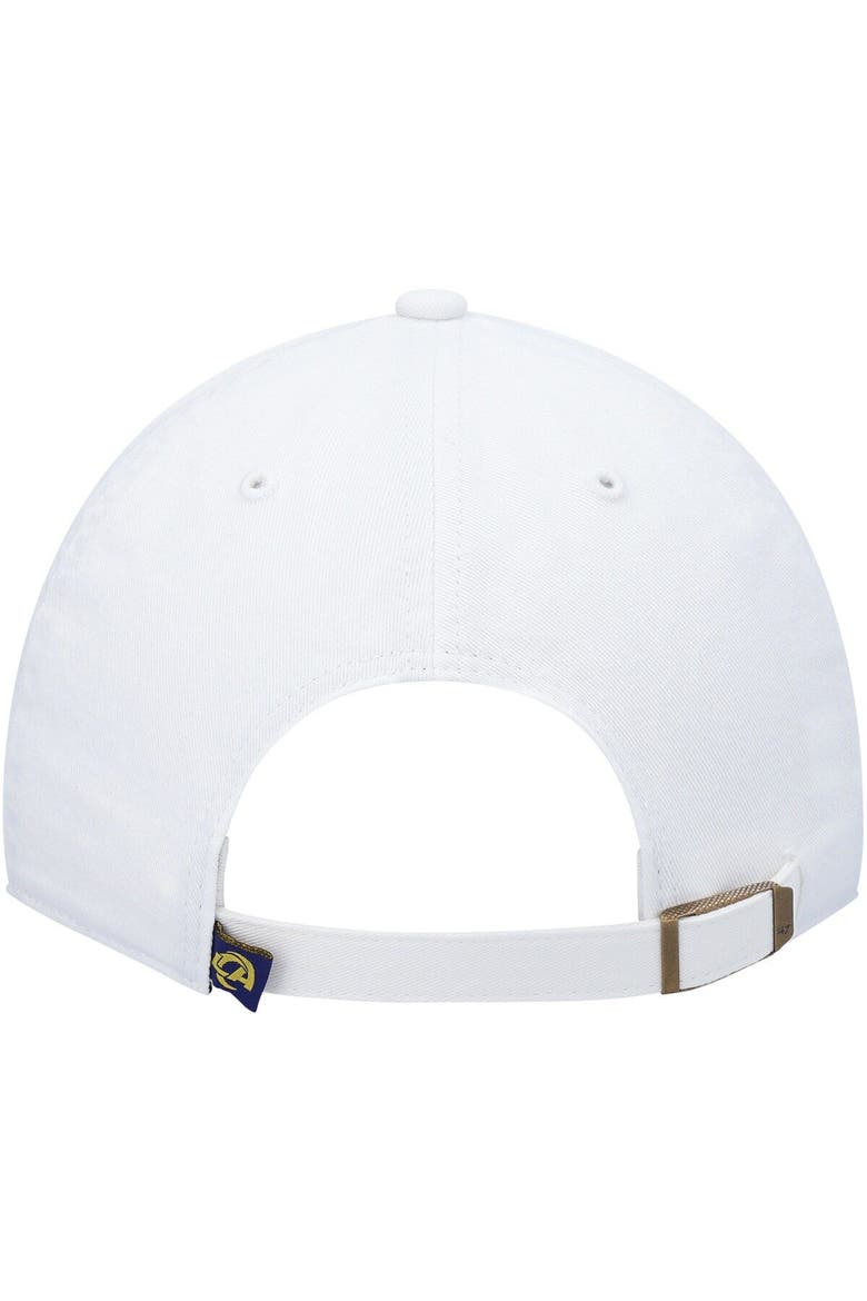 Men's '47 White Los Angeles Rams Logo Clean Up Adjustable Hat, Alternate, color, White