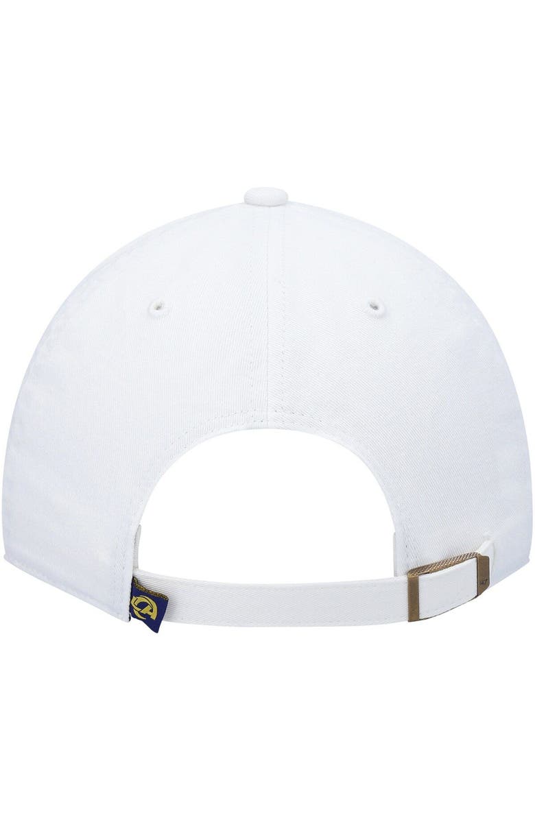 '47 Men's '47 White Los Angeles Rams Logo Clean Up Adjustable Hat, Alternate, color, White