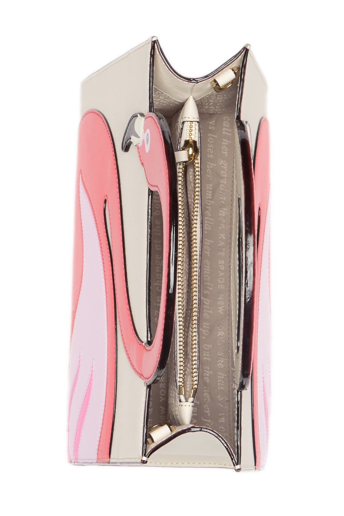 Kate Spade New York by the pool - flamingo sam leather tote, Alternate, color, 