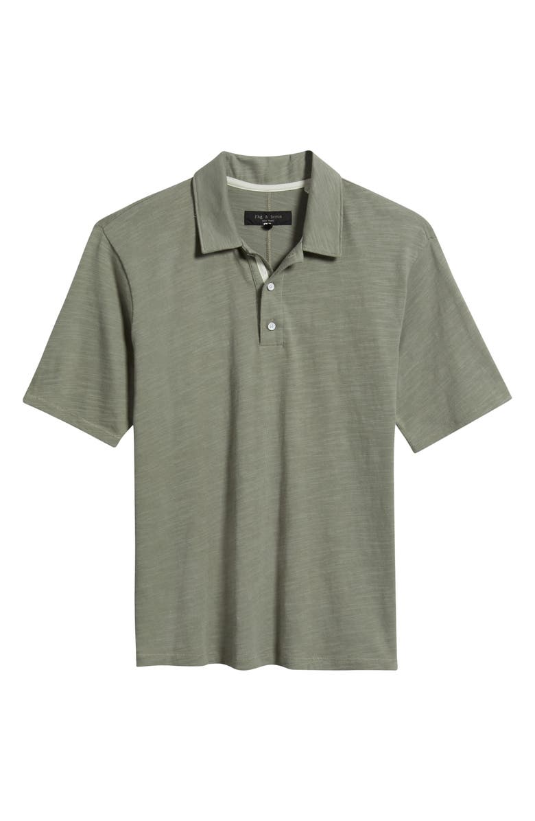 rag & bone Classic Flame Polo, Alternate, color, Leaf Grey