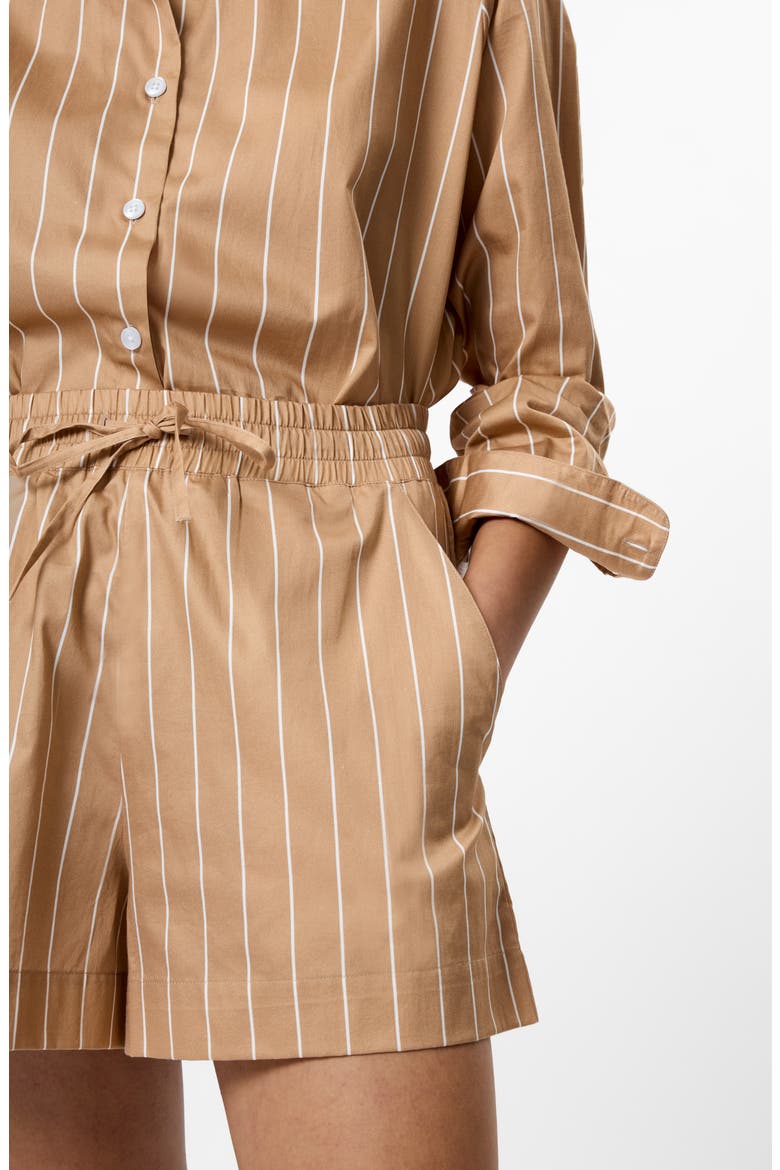 Alexis Stripe Poplin Shorts, Alternate, color, MACCHIATO