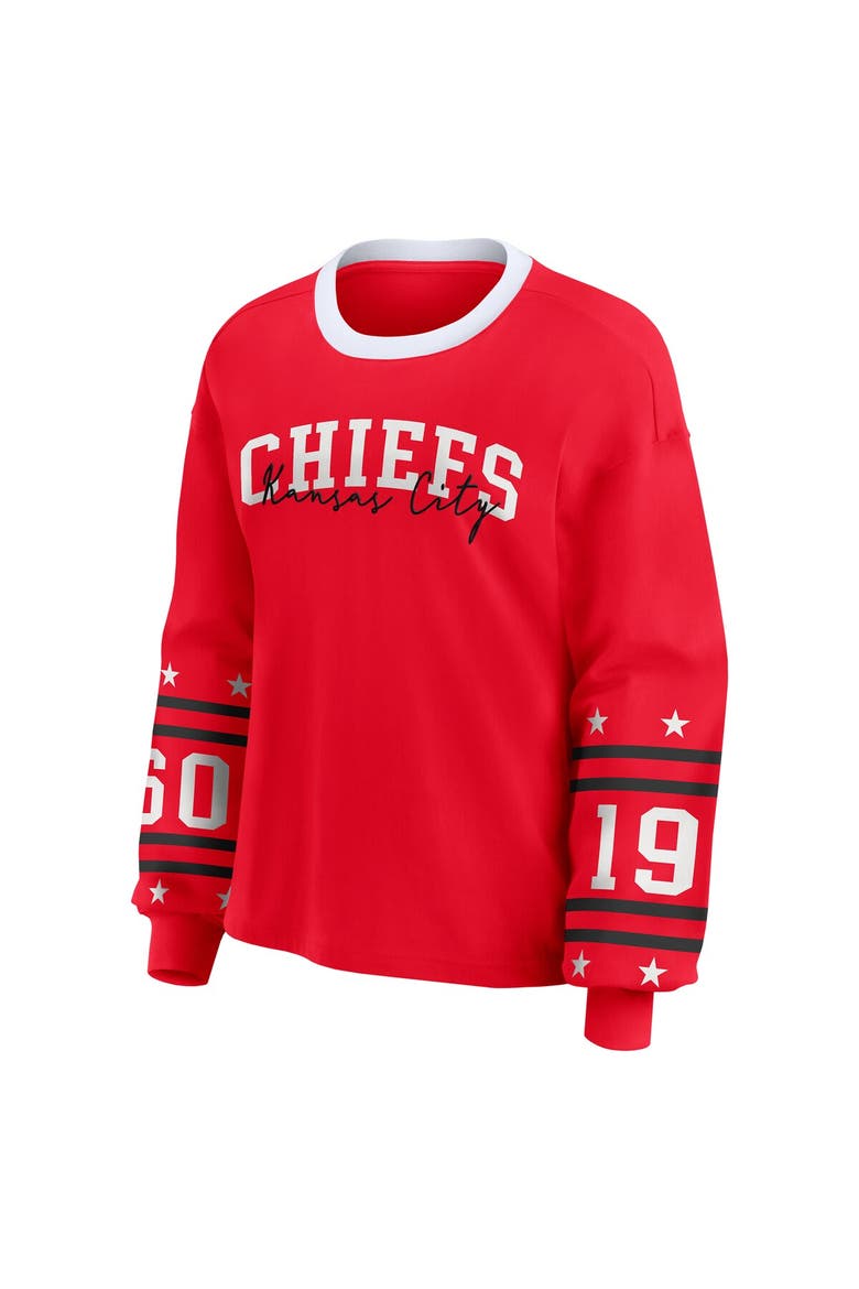 Women's WEAR by Erin Andrews Red Kansas City Chiefs Plus Size Sport Long-Sleeve T-Shirt, Alternate, color, Red