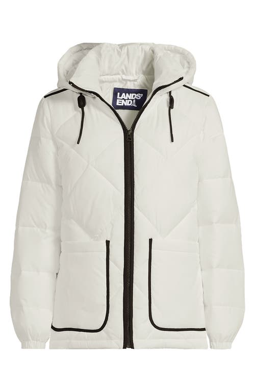 Lands' End Featherfree Insulated Diamond Quilted Jacket In White