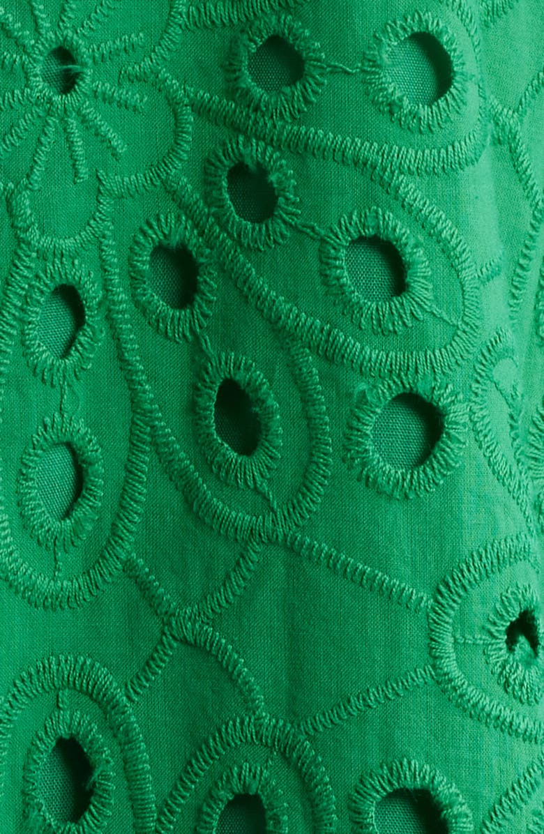 Anne Klein Eyelet Tiered Shirtdress, Alternate, color, 