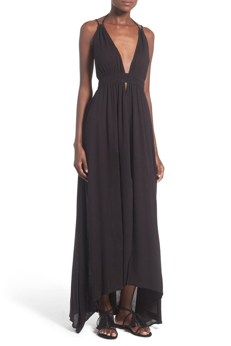 ASTR 'Belen' Maxi Dress, Main, color, BLACK