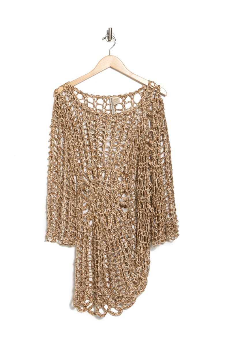 Forgotten Grace Open Weave Crochet Sweater, Alternate, color,