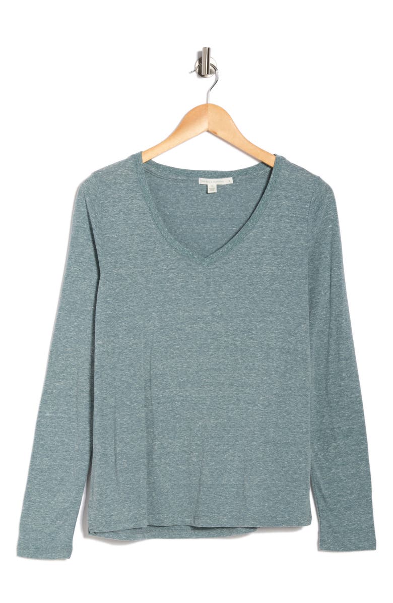 Threads 4 Thought Pattie V-Neck T-Shirt, Alternate, color, Dark Spruce