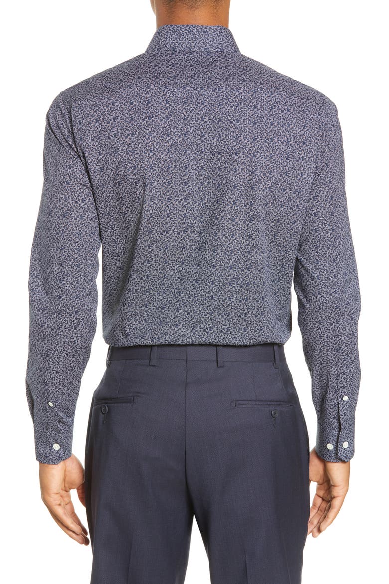 Slim Fit Stretch Dress Shirt, Alternate, color, CONFETTI BURST RAINSTORM