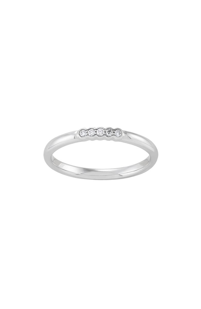 Frankie & Zoe Lab Grown Diamond Band Ring, Main, color, White Gold