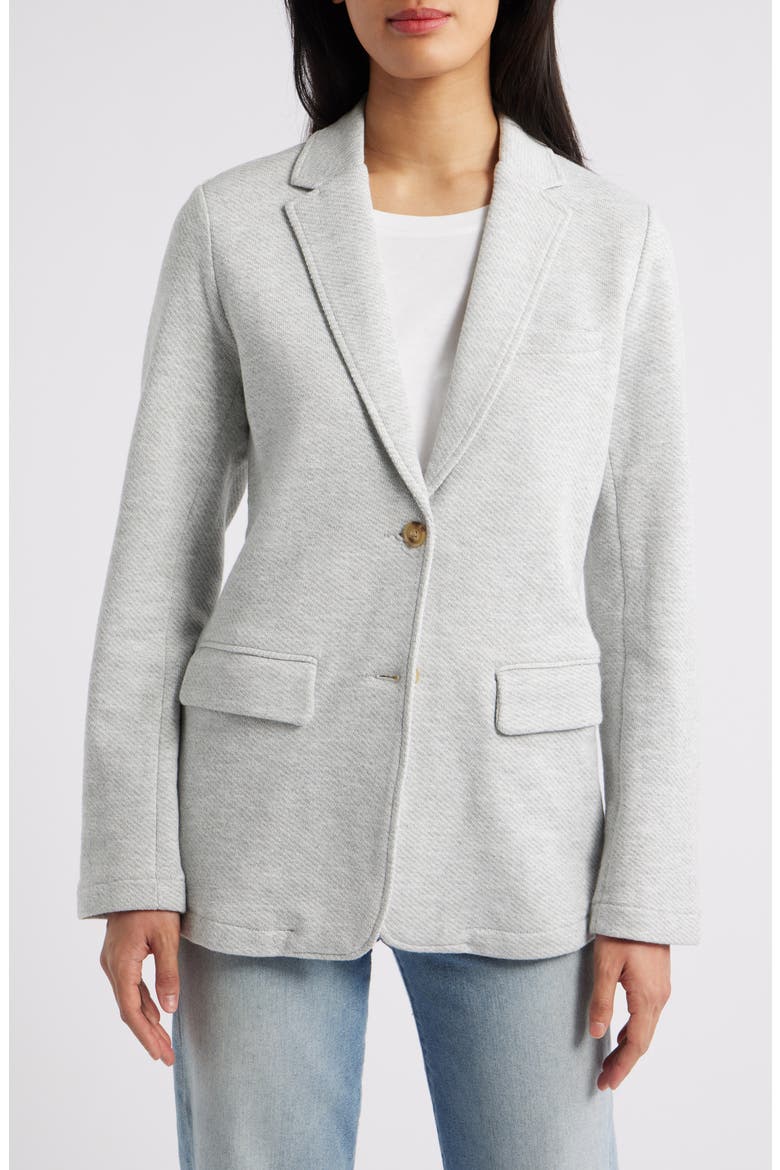 Inlet Cotton Blend Knit Blazer, Alternate, color, HEATHER GREY