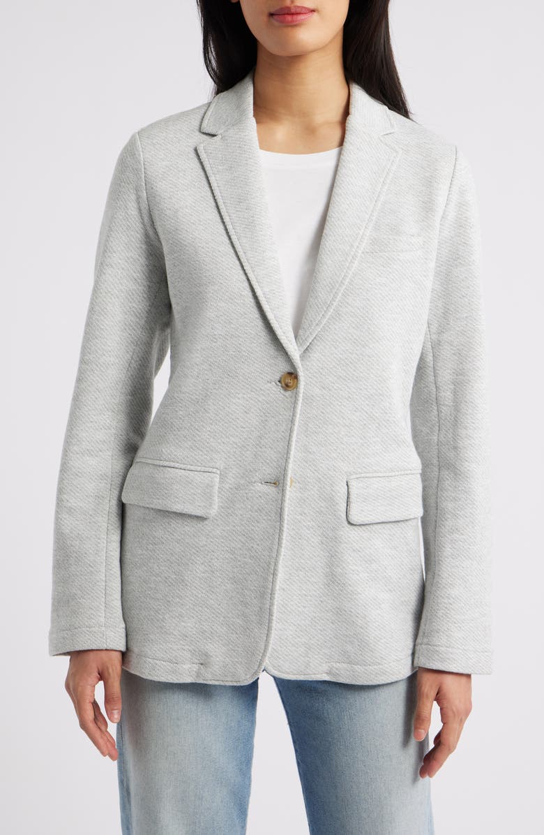 Faherty Inlet Cotton Blend Knit Blazer, Alternate, color, Heather Grey