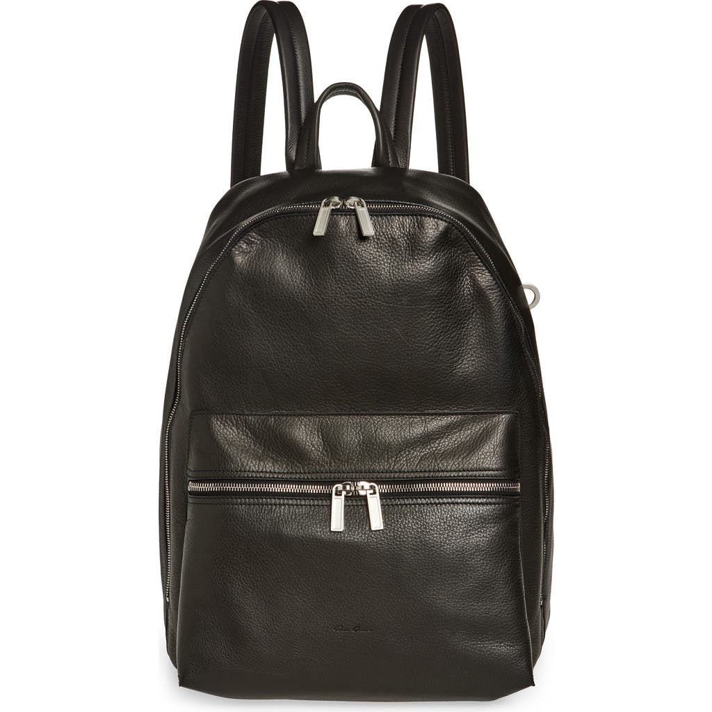 Rick Owens Zaino Leather Backpack In Black