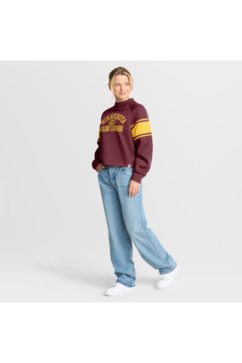 Women's Fanatics Maroon Minnesota Golden Gophers Oversized Hometown Premium Punt Coverage Raglan Pullover Sweatshirt, Alternate, color, Maroon