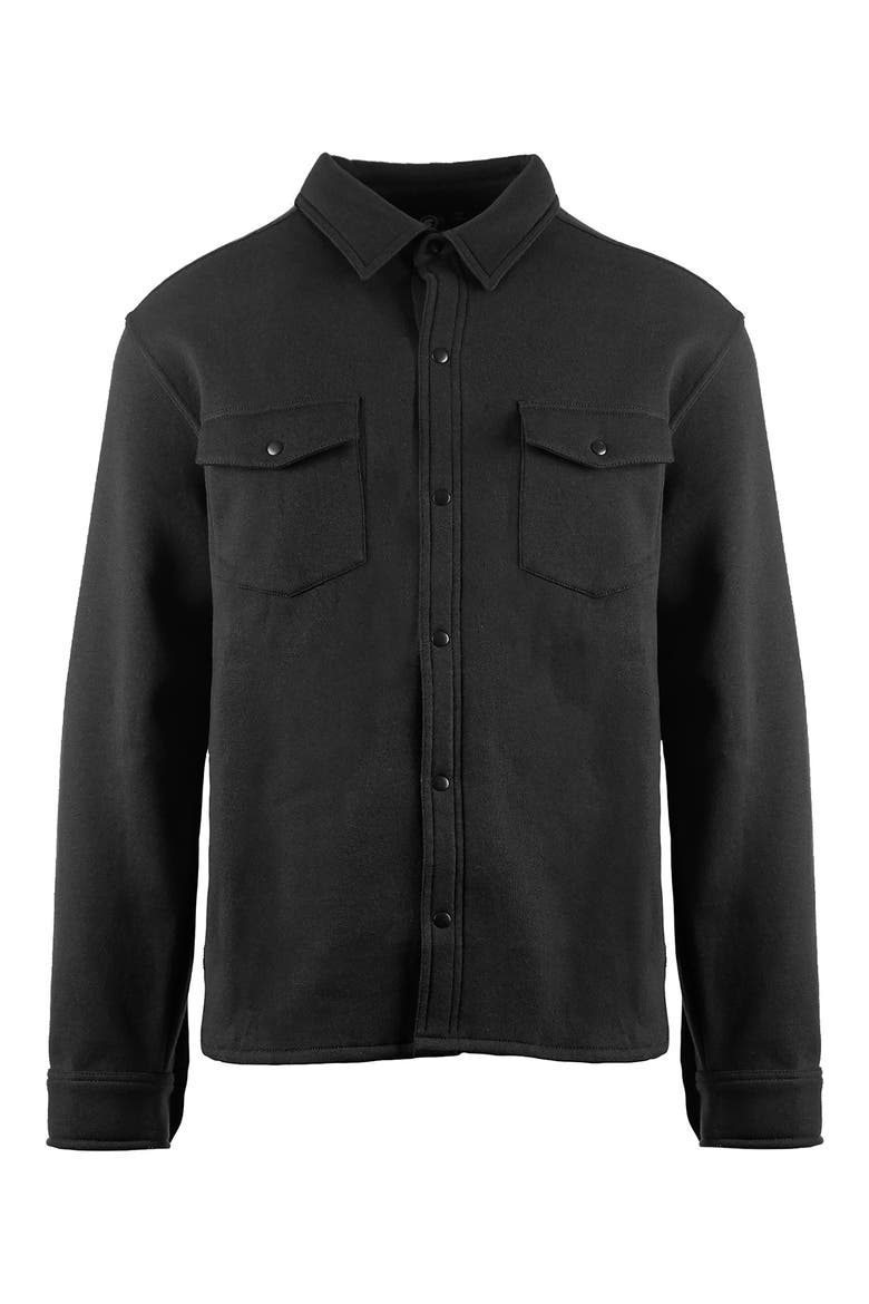 Fleece Shirt Jacket, Main, color, BLACK