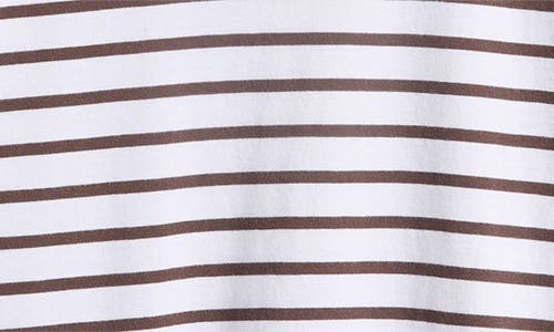 Madewell Stripe Perfect Cotton Crewneck Top In Gray
