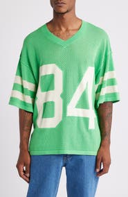 DIET STARTS MONDAY '84 Mesh Appliqué Cotton Graphic Jersey