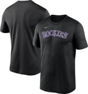Nike Men's Nike Black Colorado Rockies Wordmark Legend Performance T-Shirt