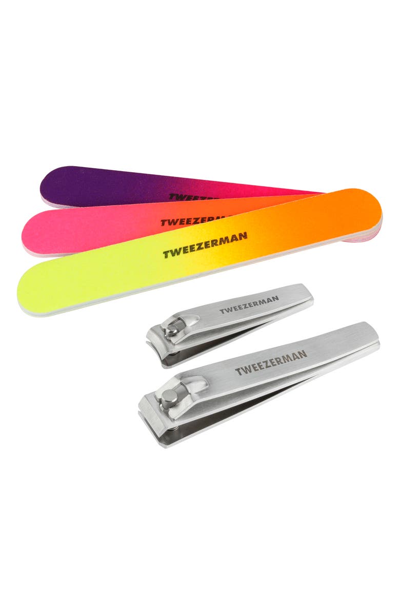 TWEEZERMAN Neon 5-Piece Nail Care Kit, Main, color, 