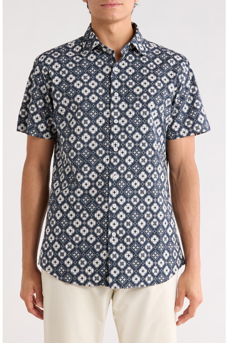 Hicklands Short Sleeve Shirt, Main, color, TWILIGHT