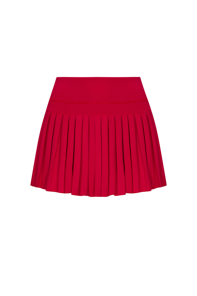 15" Pleated Tennis Skirt, Alternate, color, Ruby