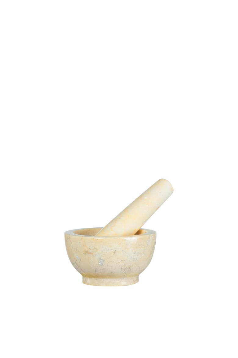 Prosecco Marble Mortar & Pestle, 2-Inch Height, Main, color, White