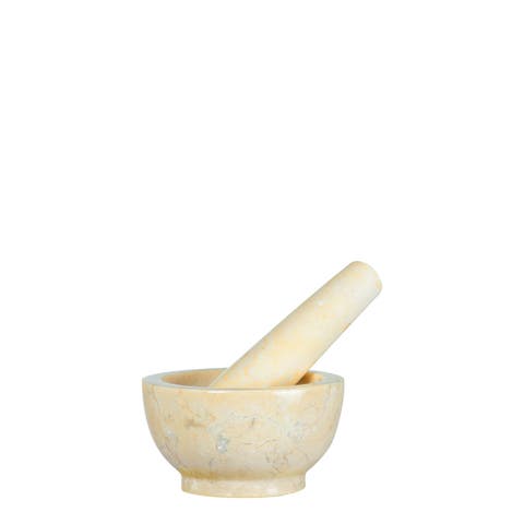 Prosecco Marble Mortar & Pestle, 2-Inch Height