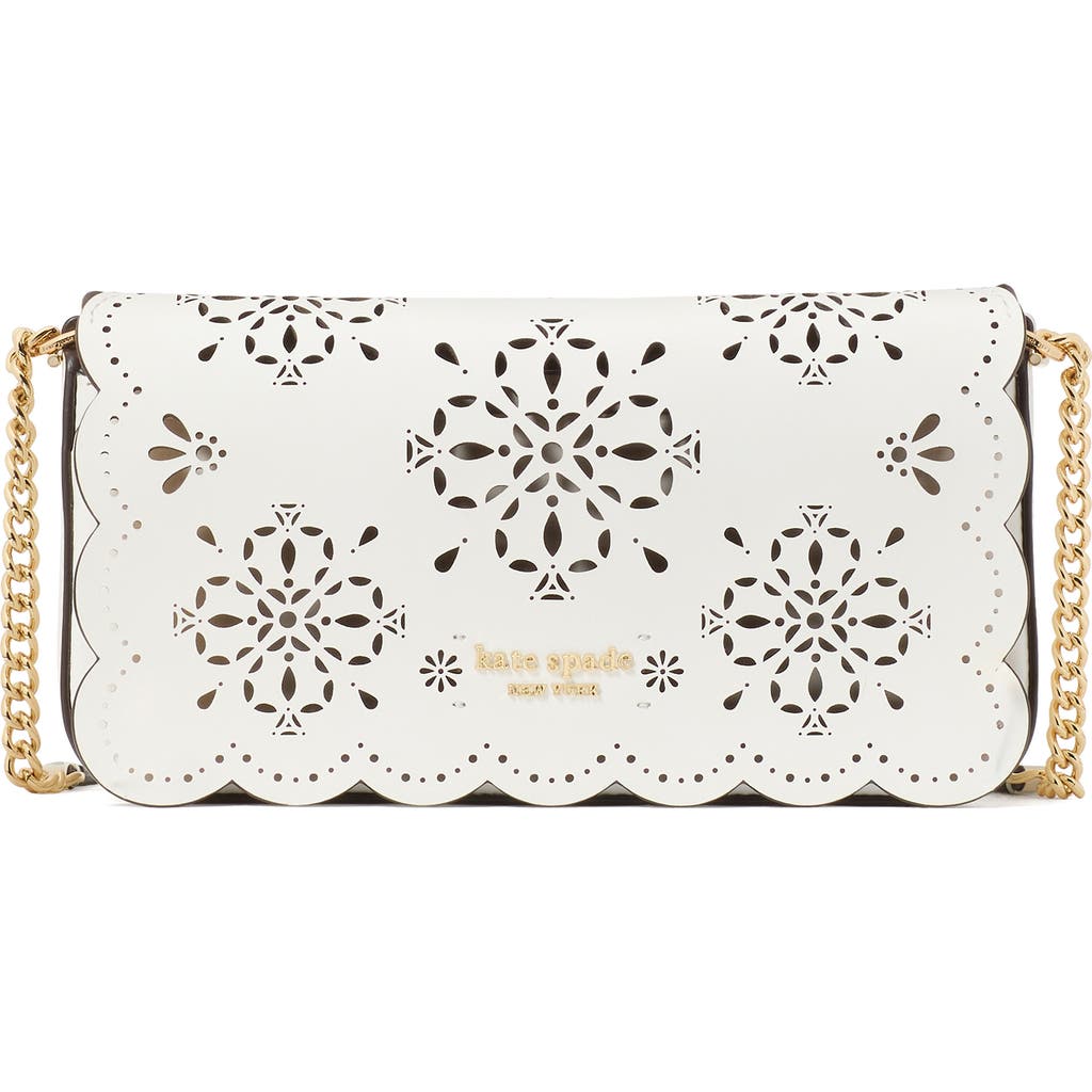 Kate Spade New York Serena Spade Floral Perforated Leather Crossbody Bag