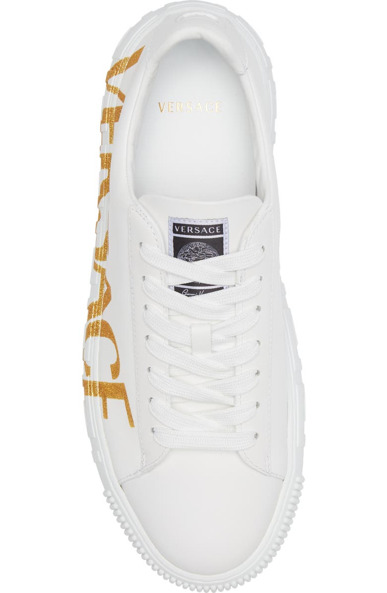 Versace Greca Logo Low Top Sneaker, Alternate, color,