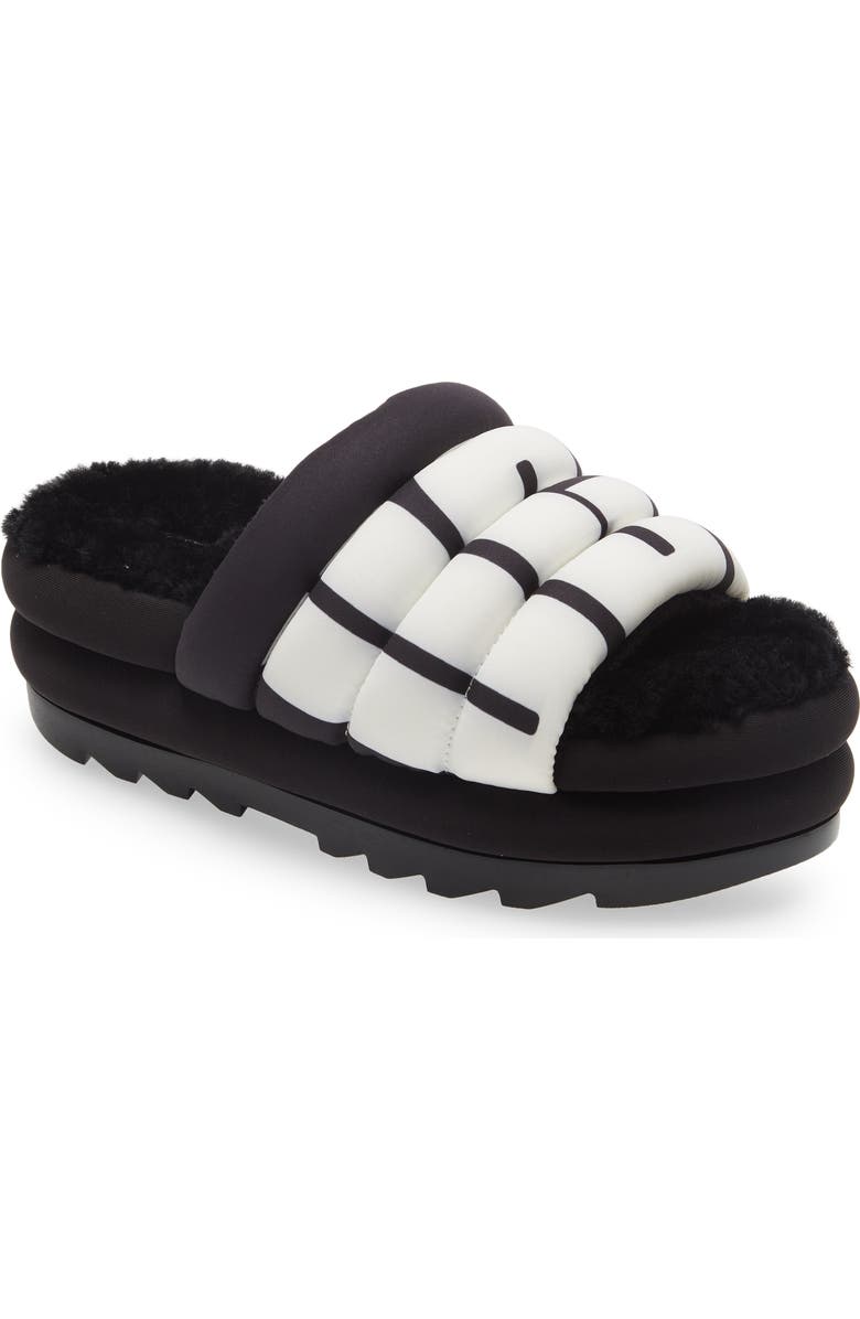 UGG<sup>®</sup> Maxi Genuine Shearling Lined Sandal, Main, color,