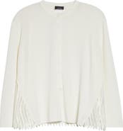 Akris Guipure Lace Back Silk Cardigan