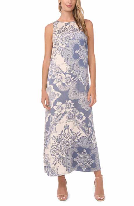 Vince Camuto Mixed Print Sleeveless Maxi Dress