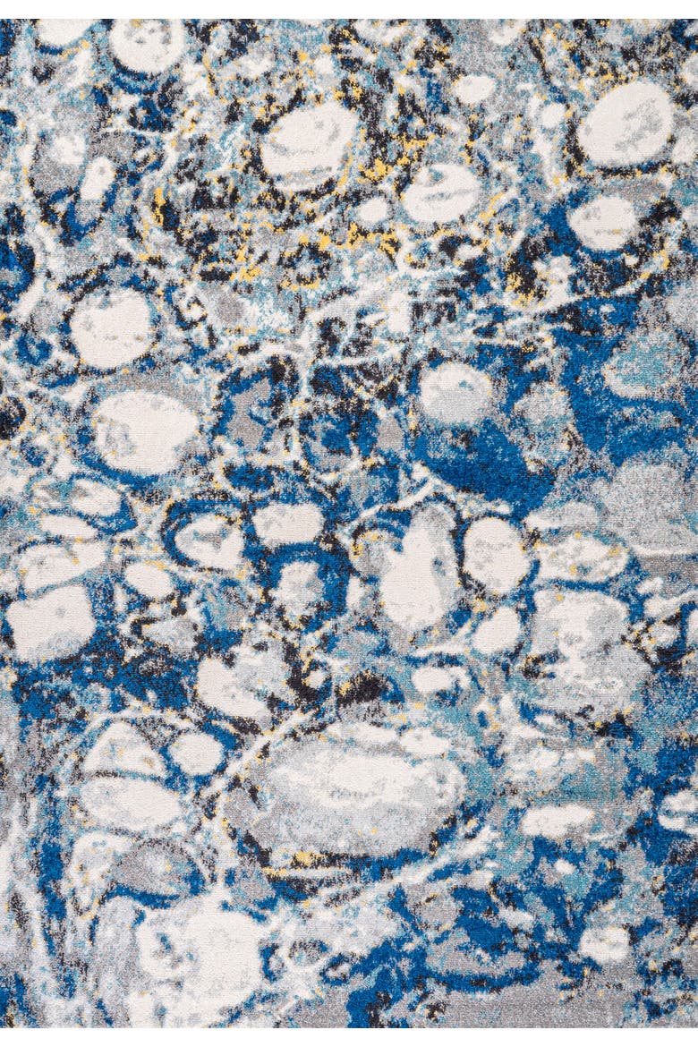 Pebble Marbled Abstract Area Rug, Main, color, Dark Gray/Blue