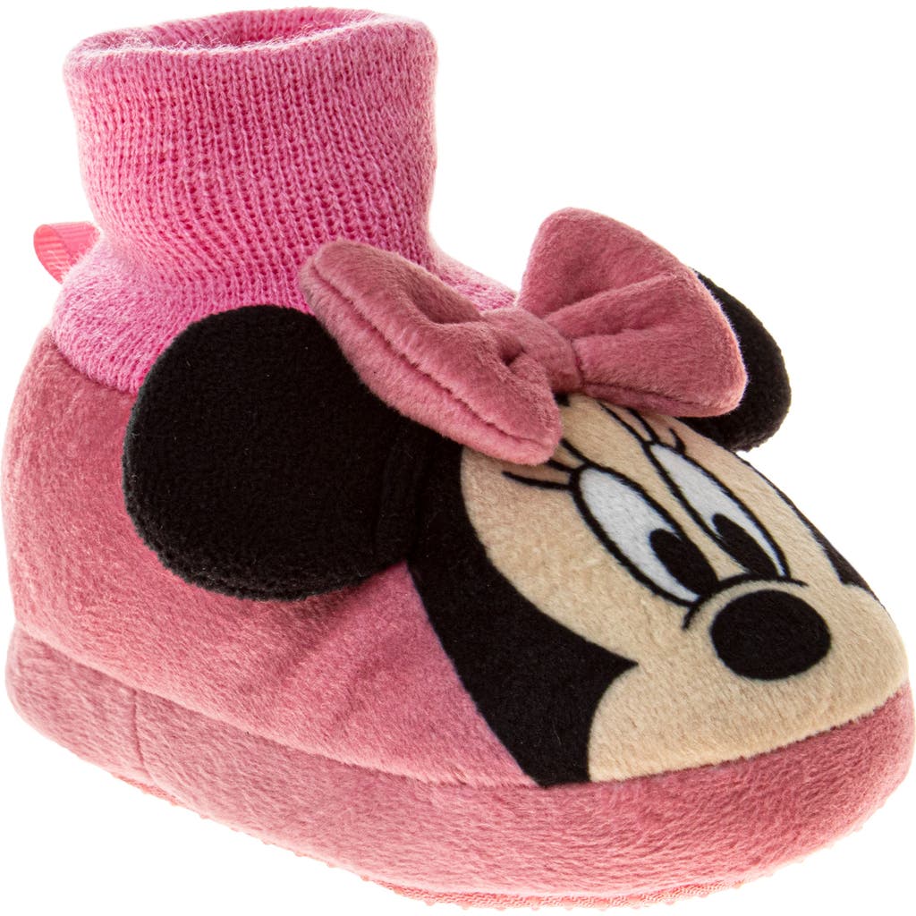 Josmo Minnie Mouse Plush Slipper In Pink