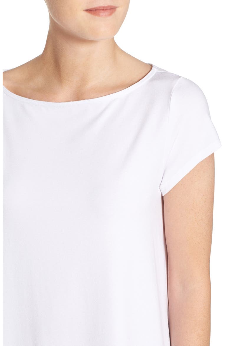 Bateau Neck Tunic Top, Alternate, color, WHITE